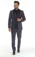 Slim Fit ThreePiece Tuxedo- Charcoal Gray