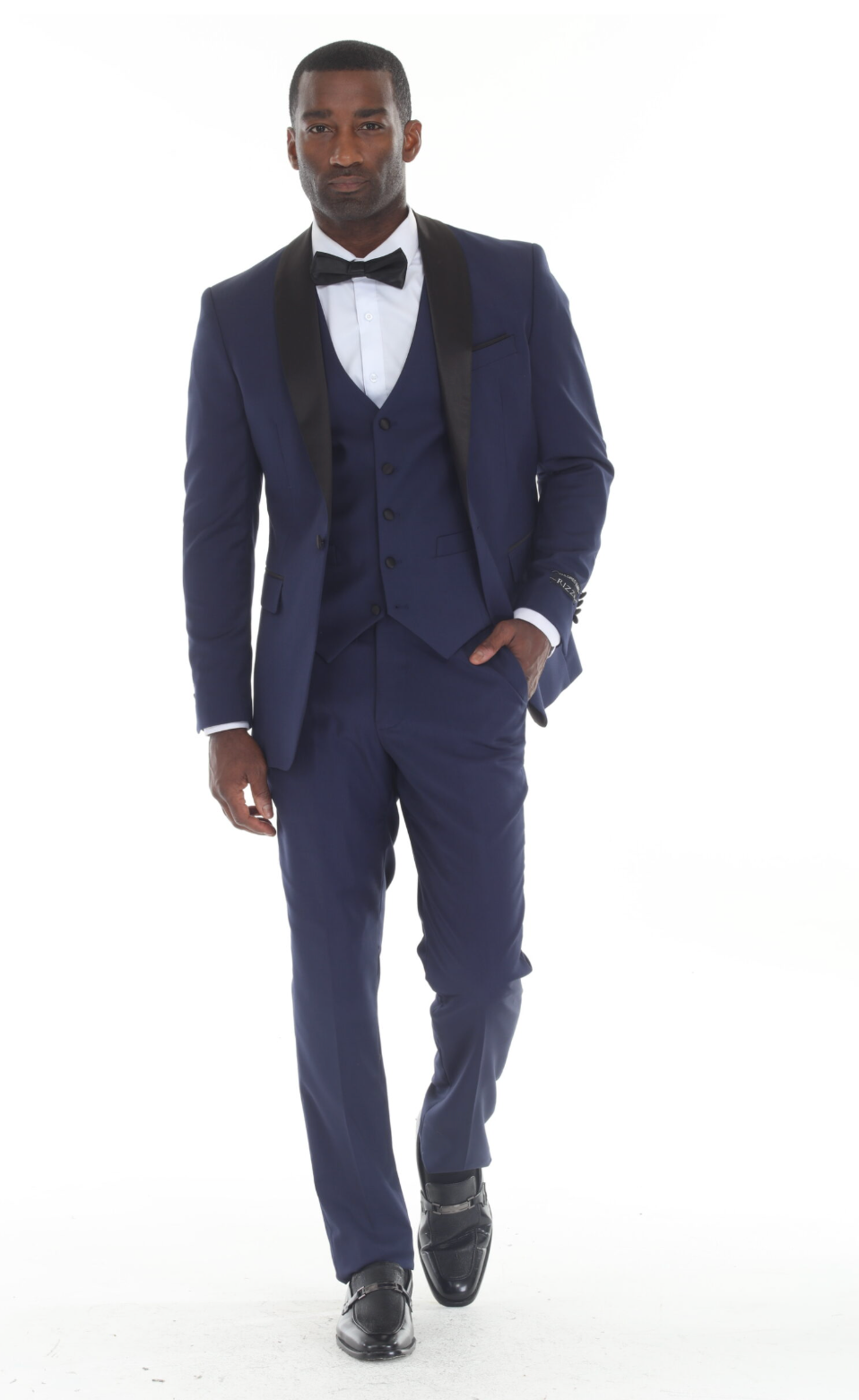 Slim Fit ThreePiece Tuxedo-Navy Blue