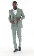 Slim Fit ThreePiece Suit- Olive Green