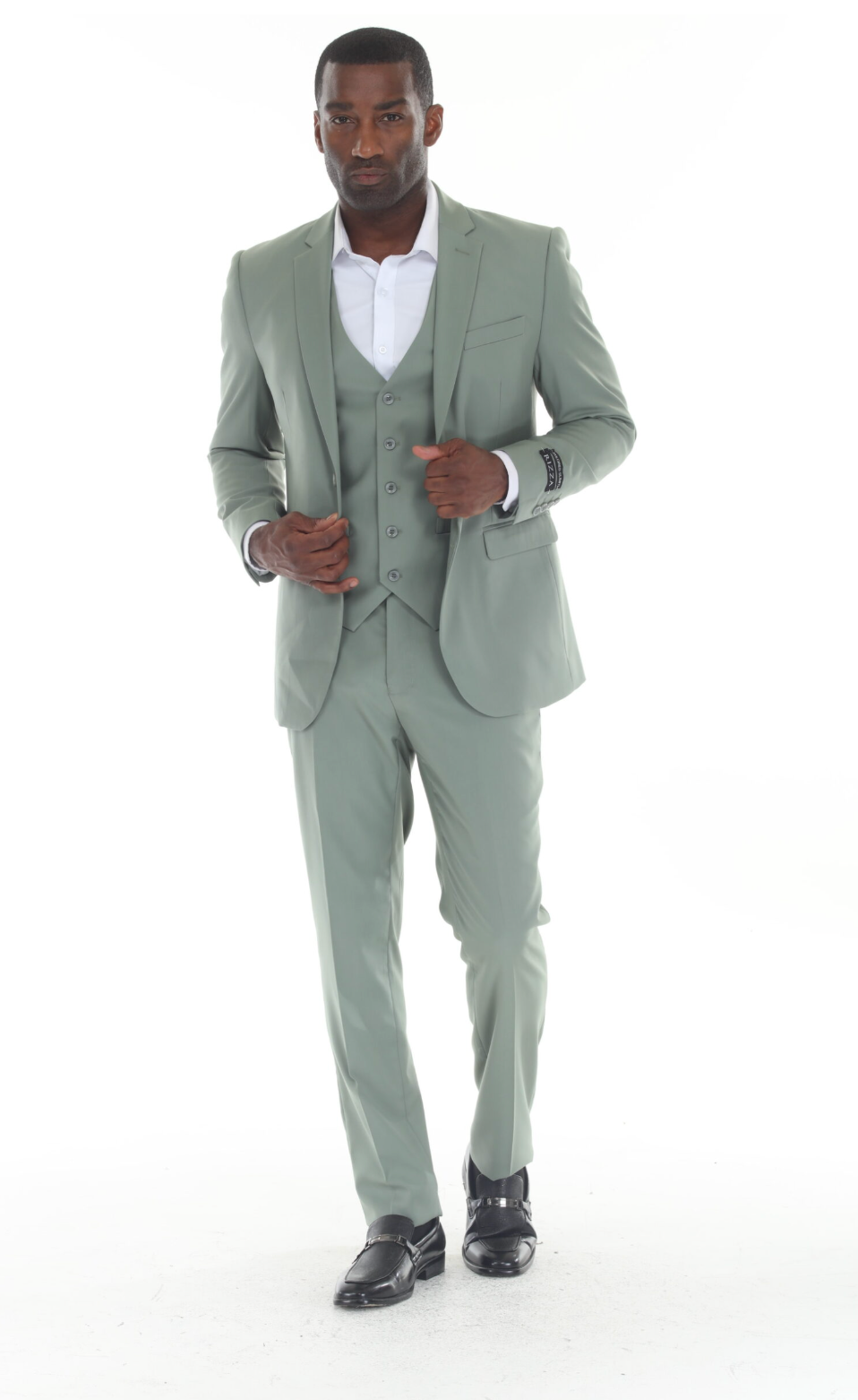 Slim Fit ThreePiece Suit- Olive Green