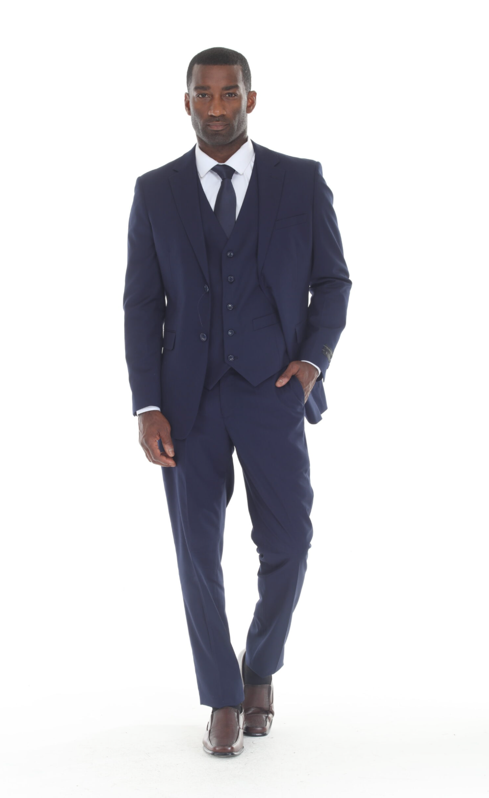 Slim Fit ThreePiece Suit- Navy Blue