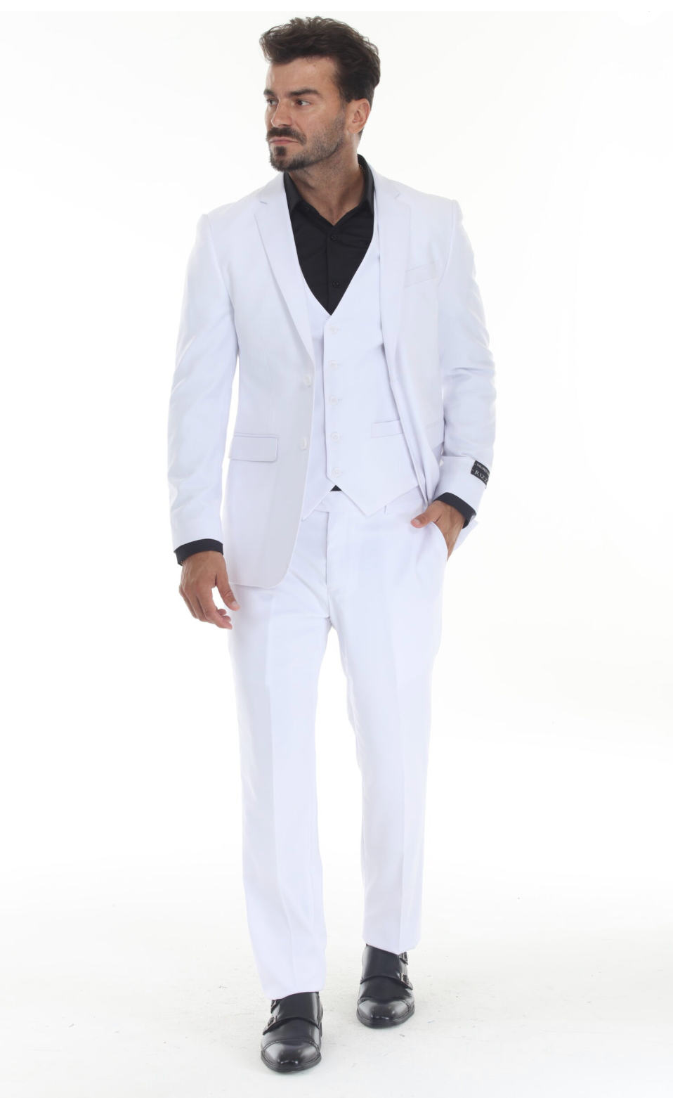 Slim Fit ThreePiece Suit- White