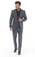 Slim Fit ThreePiece Suit- Gray