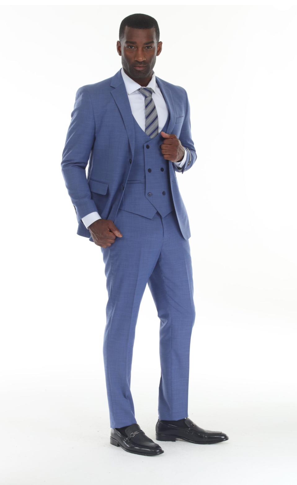 Slim Fit ThreePiece Suit- Sapphire Blue