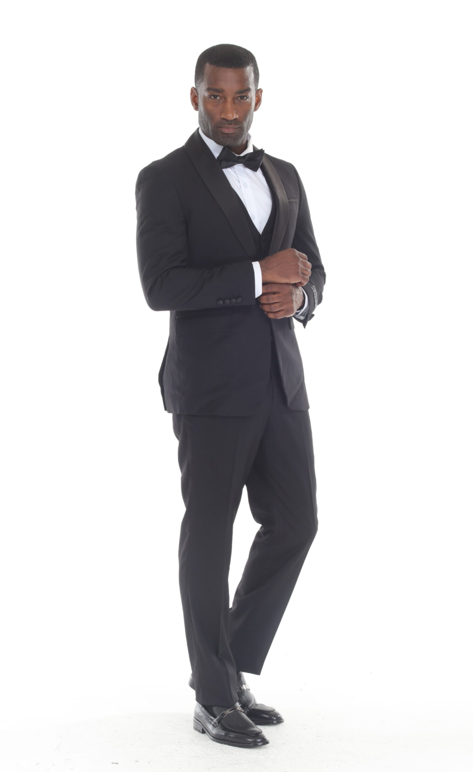 Slim Fit ThreePiece Tuxedo-Black