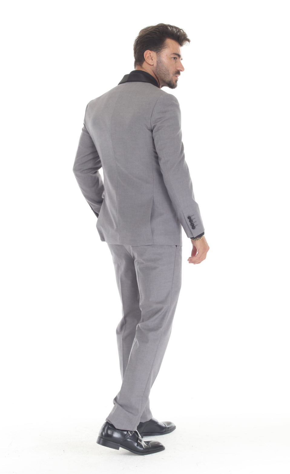 Slim Fit ThreePiece Tuxedo- Medium Gray