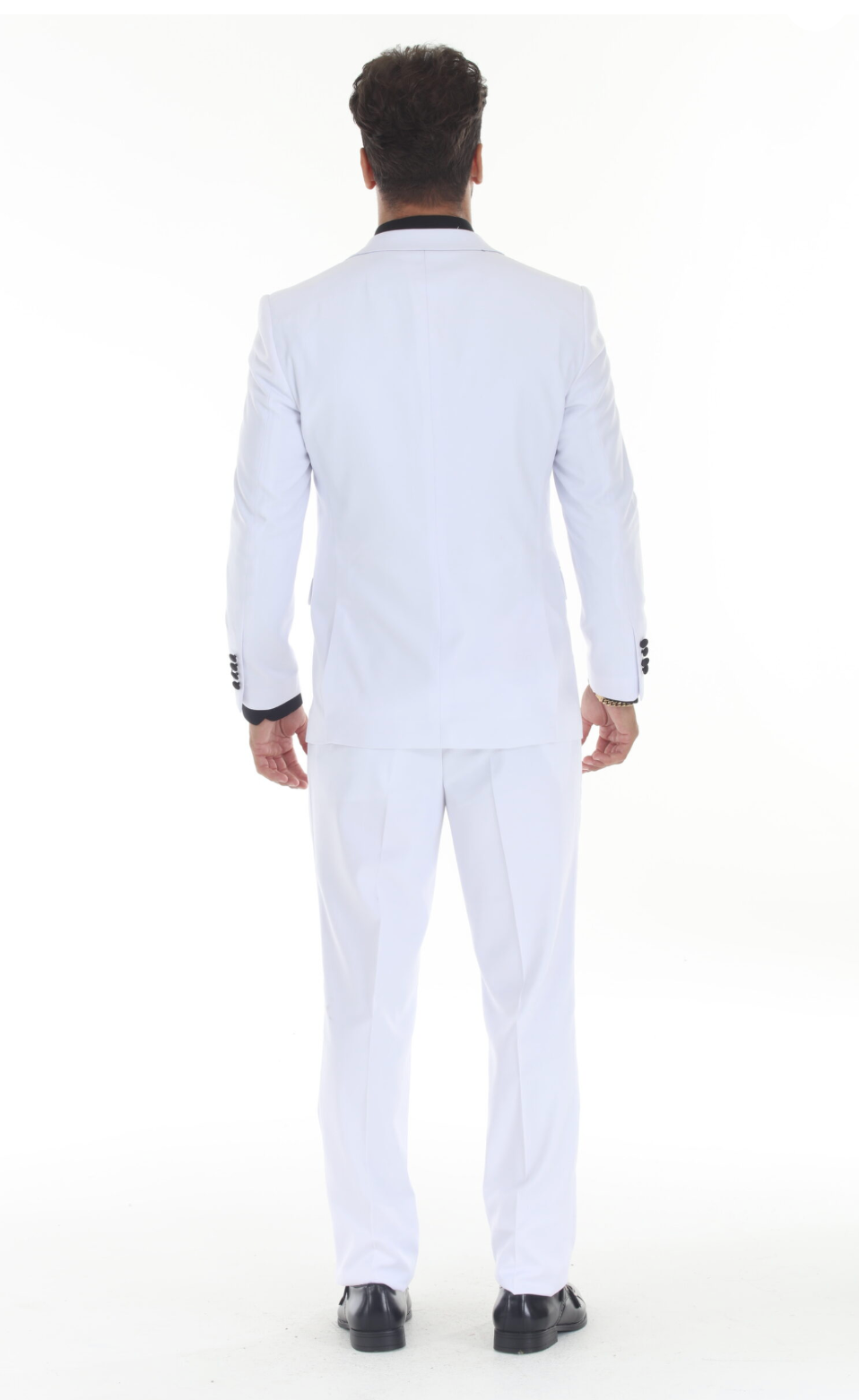 Slim Fit ThreePiece PeakLapel Tuxedo-White