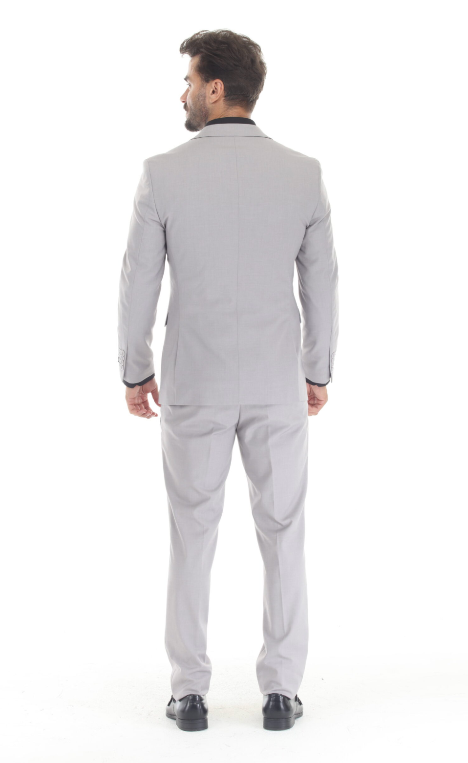 Slim Fit ThreePiece Suit- Light Gray