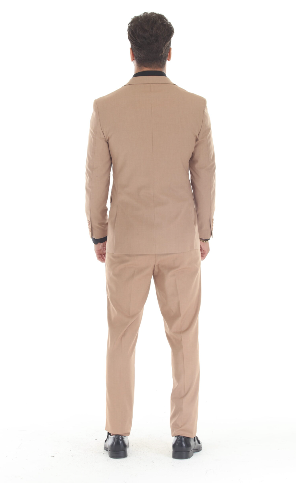Slim Fit ThreePiece Suit- Sand